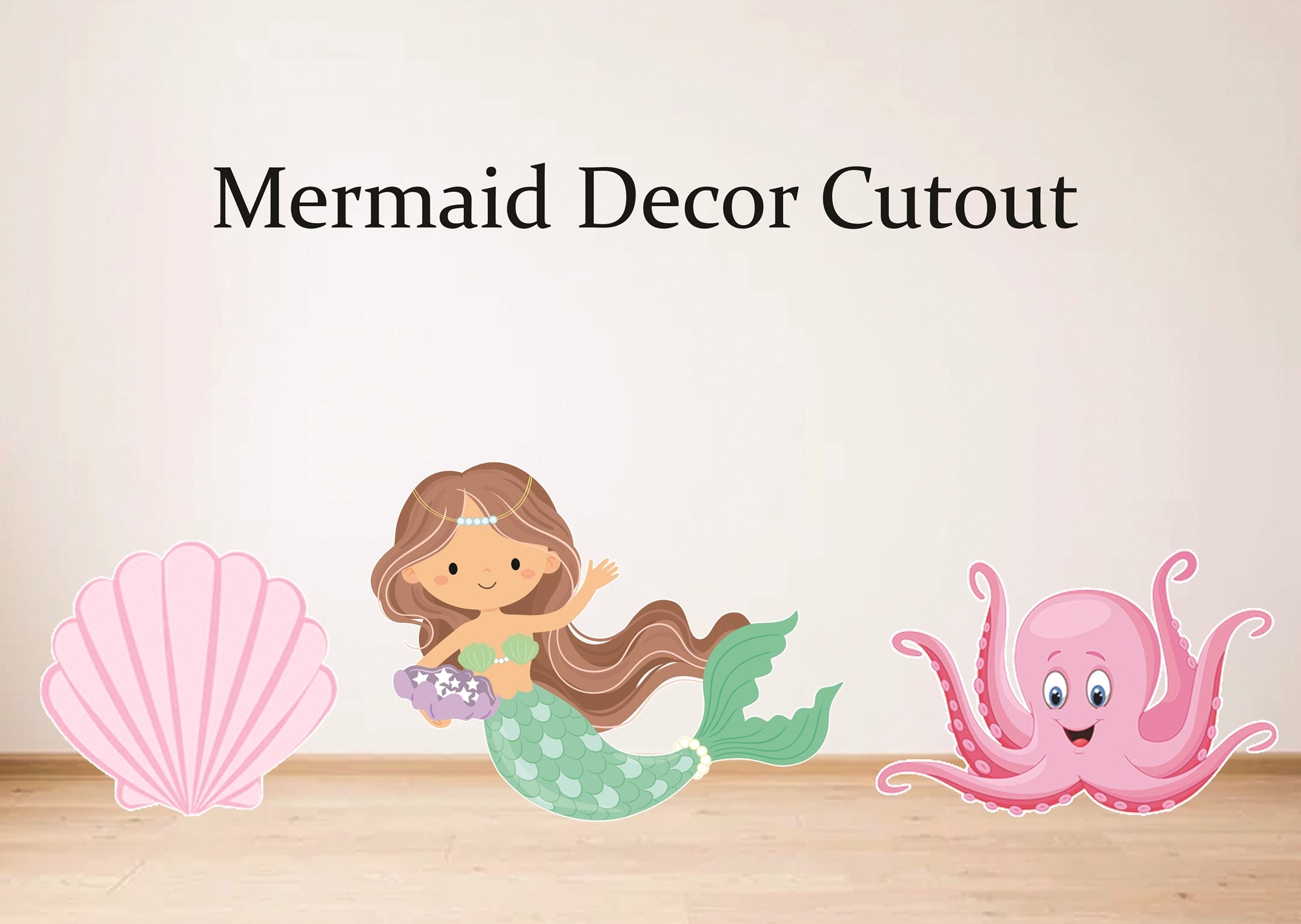 Mermaid Theme Birthday Party Cutouts