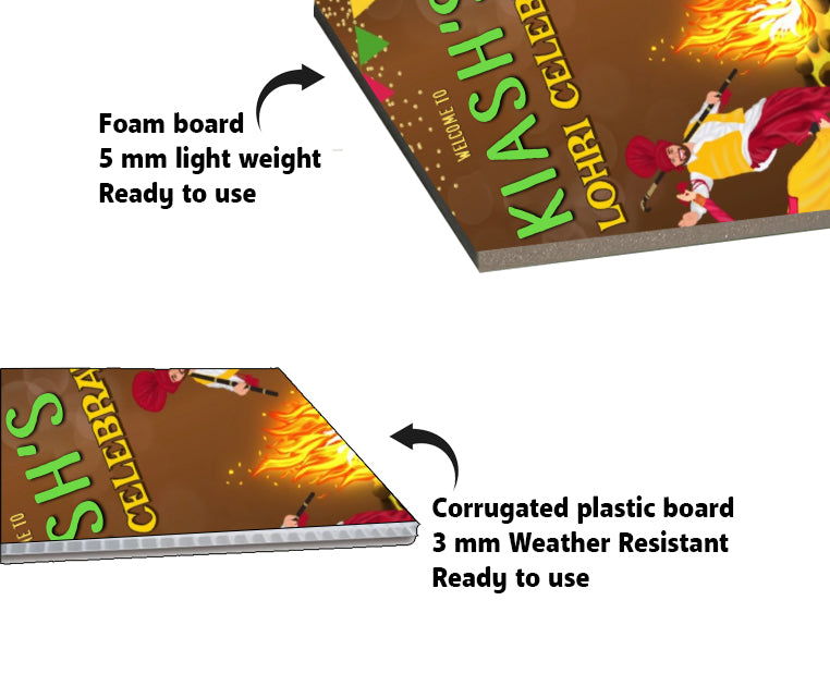 Lohri Party personalized Yard Sign/Welcome Board