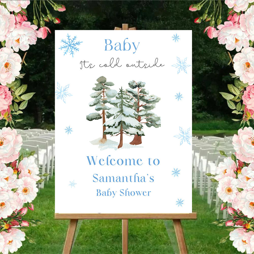 Baby Shower Welcome Board Sign for Decoration