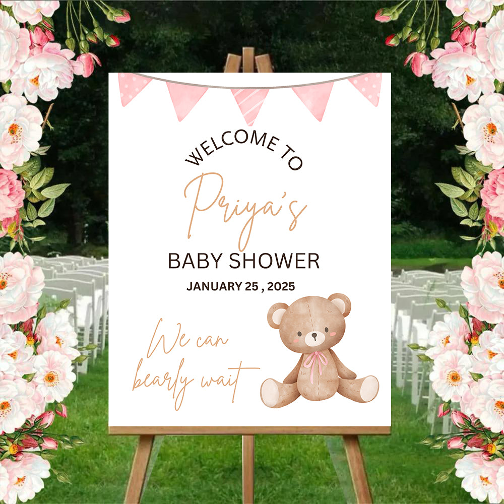 Baby Shower Welcome Board Sign for Decoration