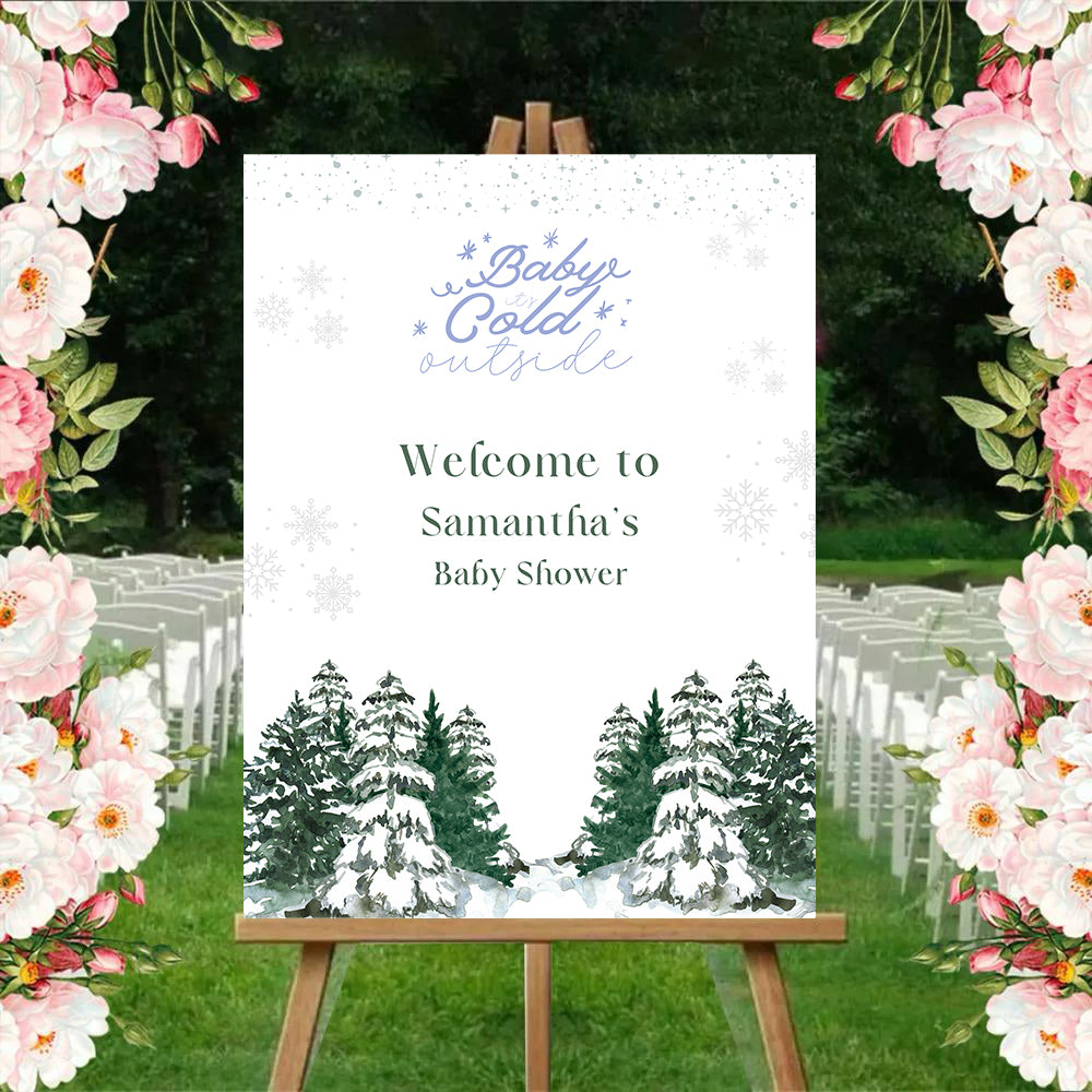 Baby Shower Welcome Board Sign for Decoration