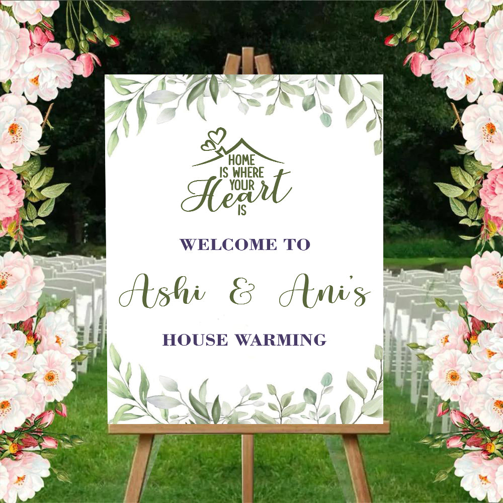 Housewarming Welcome Sign Board for Decoration