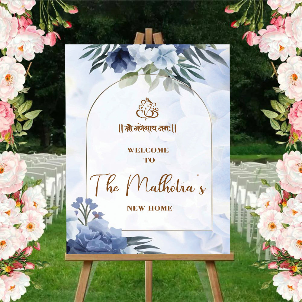 Housewarming Welcome Sign Board for Decoration