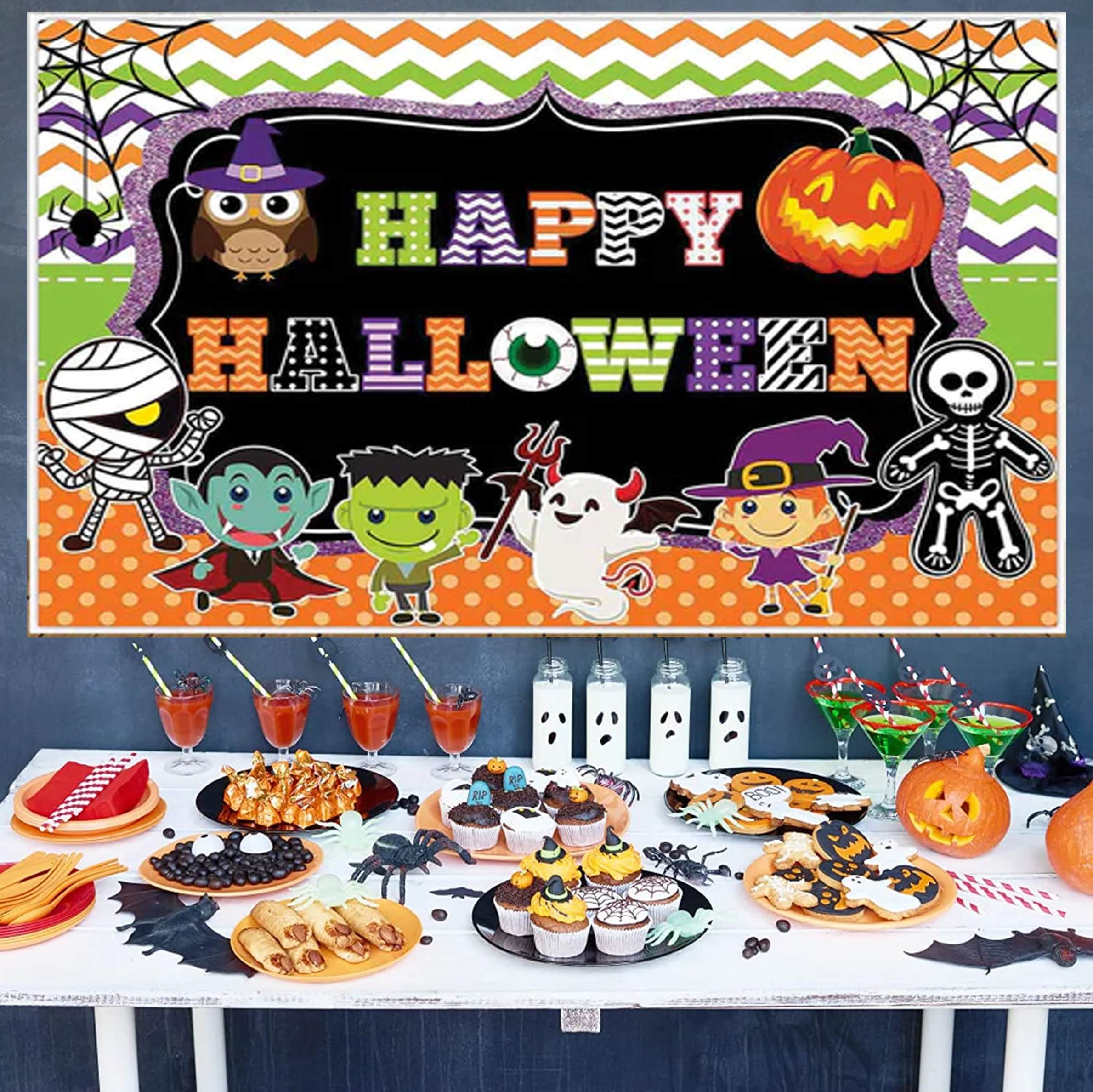 Halloween Party Decoration Backdrop