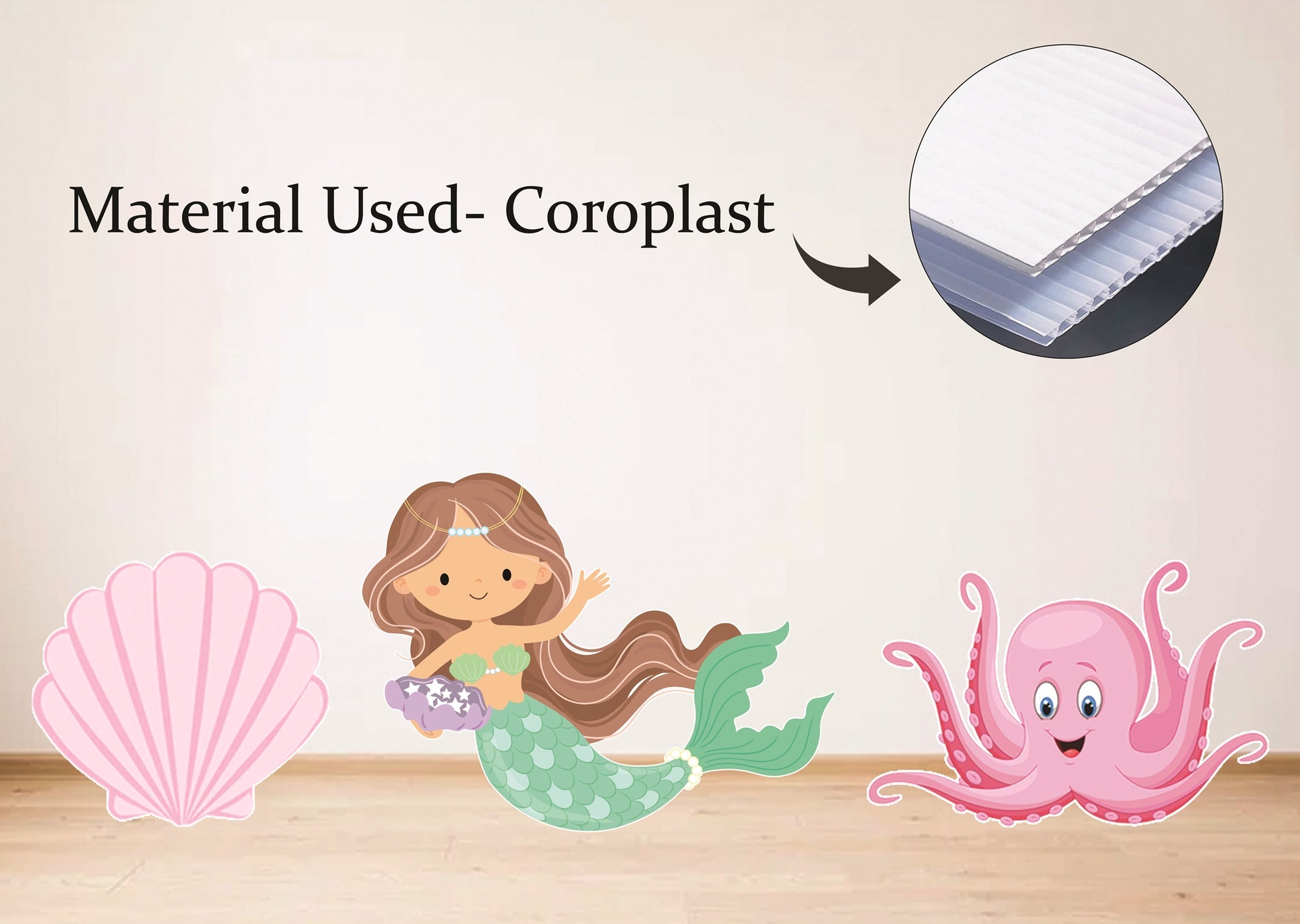 Mermaid Theme Birthday Party Cutouts