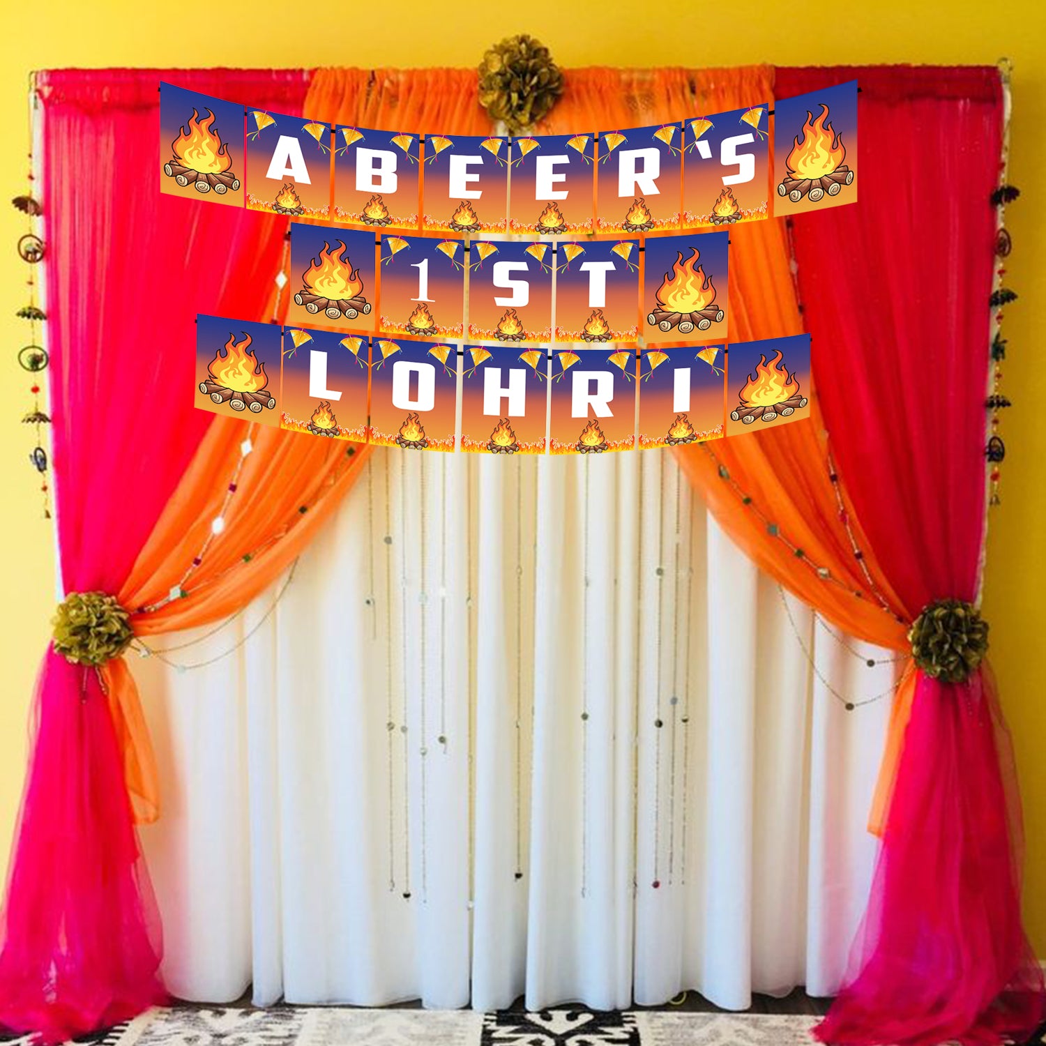Lohri Party Banner for Decoration