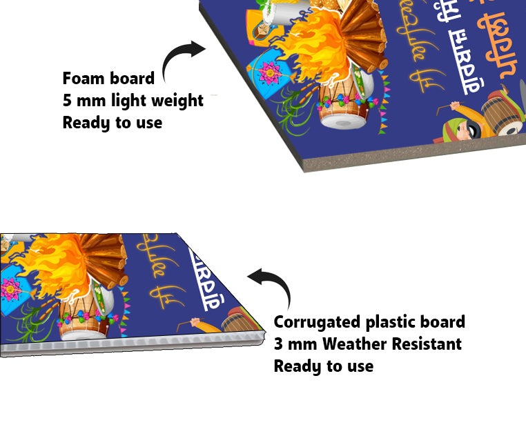 Lohri Party Personalized Yard Sign/Welcome Board