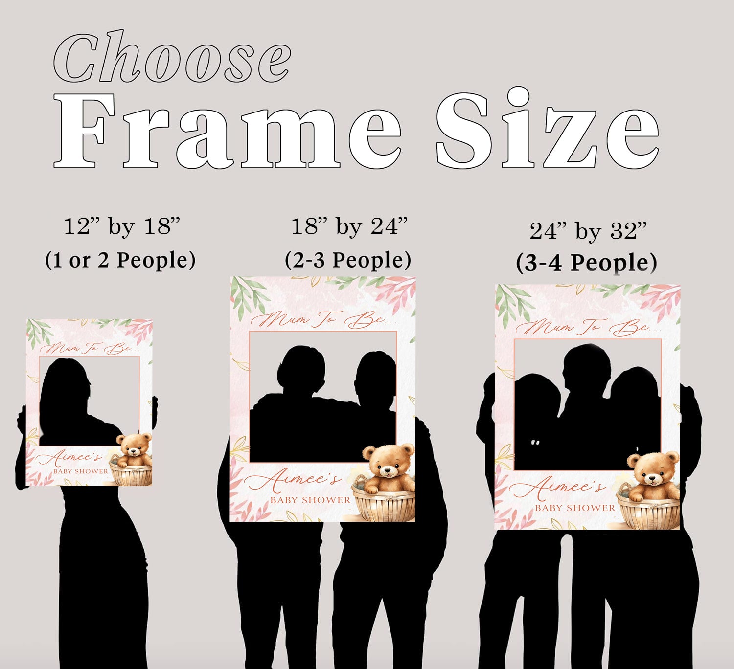 Baby Shower Party Selfie Photo Booth Frame