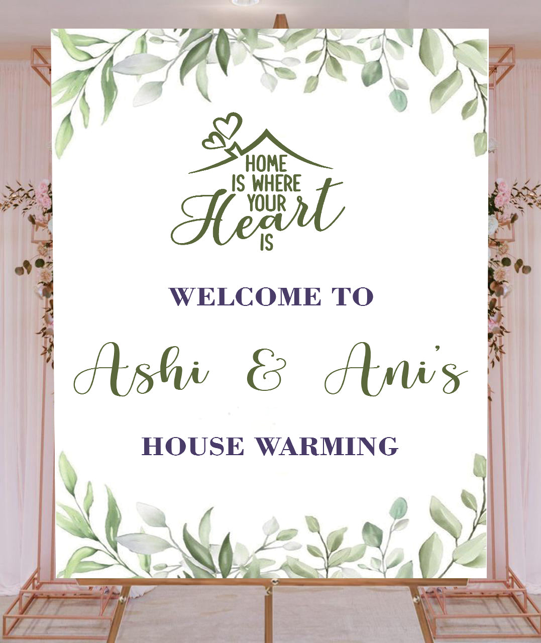 Housewarming Welcome Sign Board for Decoration