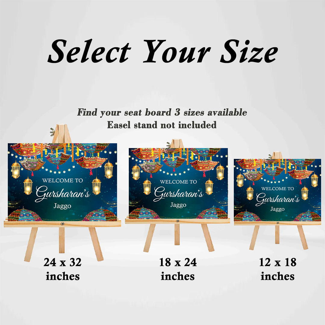 Mehndi Ceremony Signage or Welcome Board for Decoration
