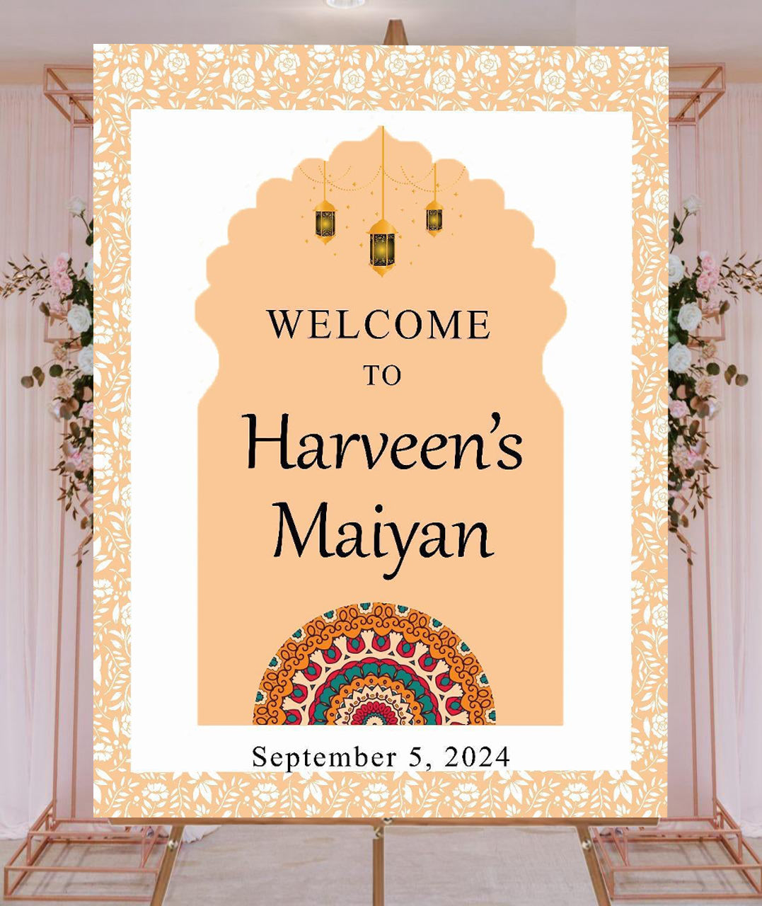 Maiyan Ceremony Welcome Board for Decoration
