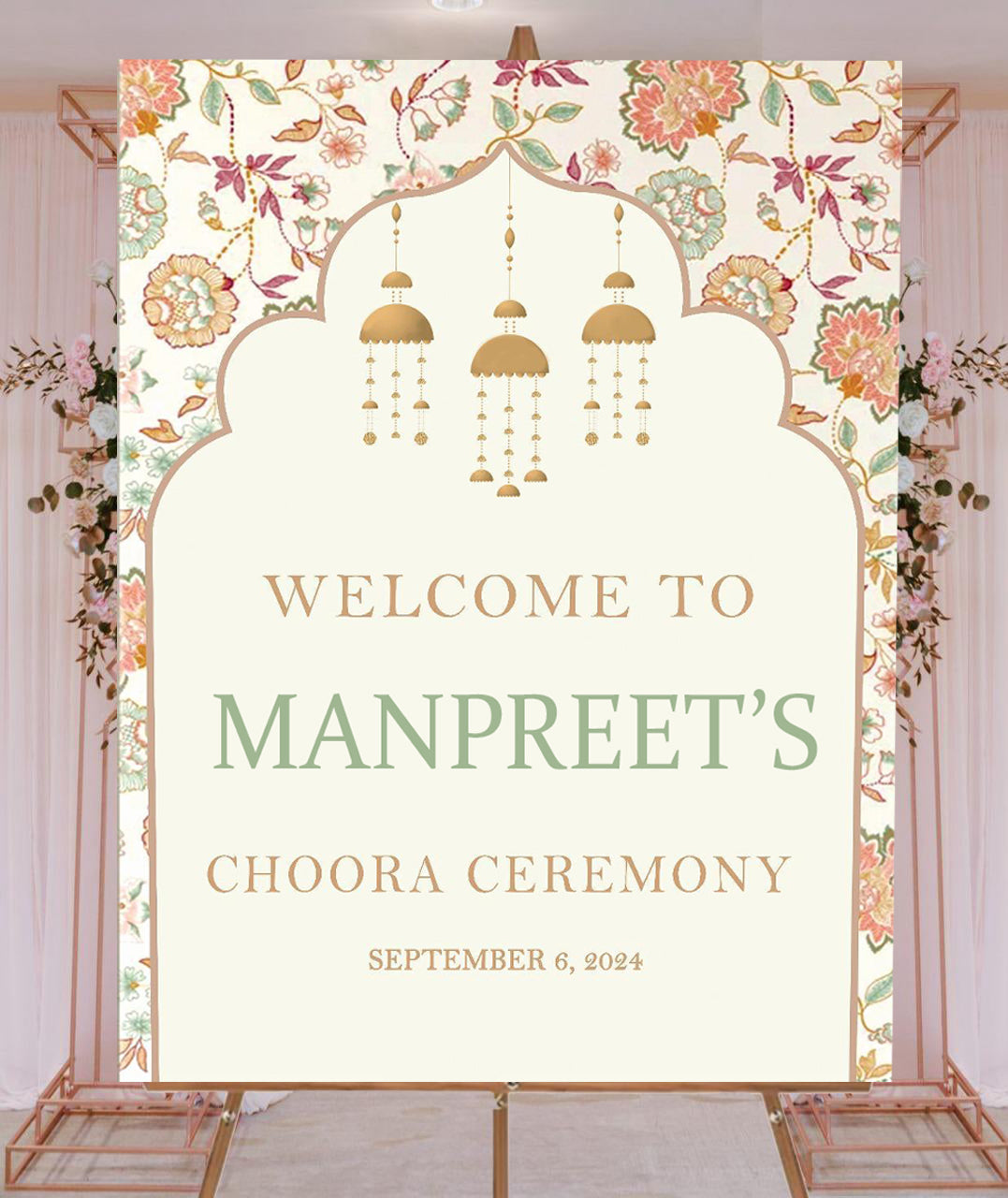 Choora Ceremony Signage Welcome Board for Decoration