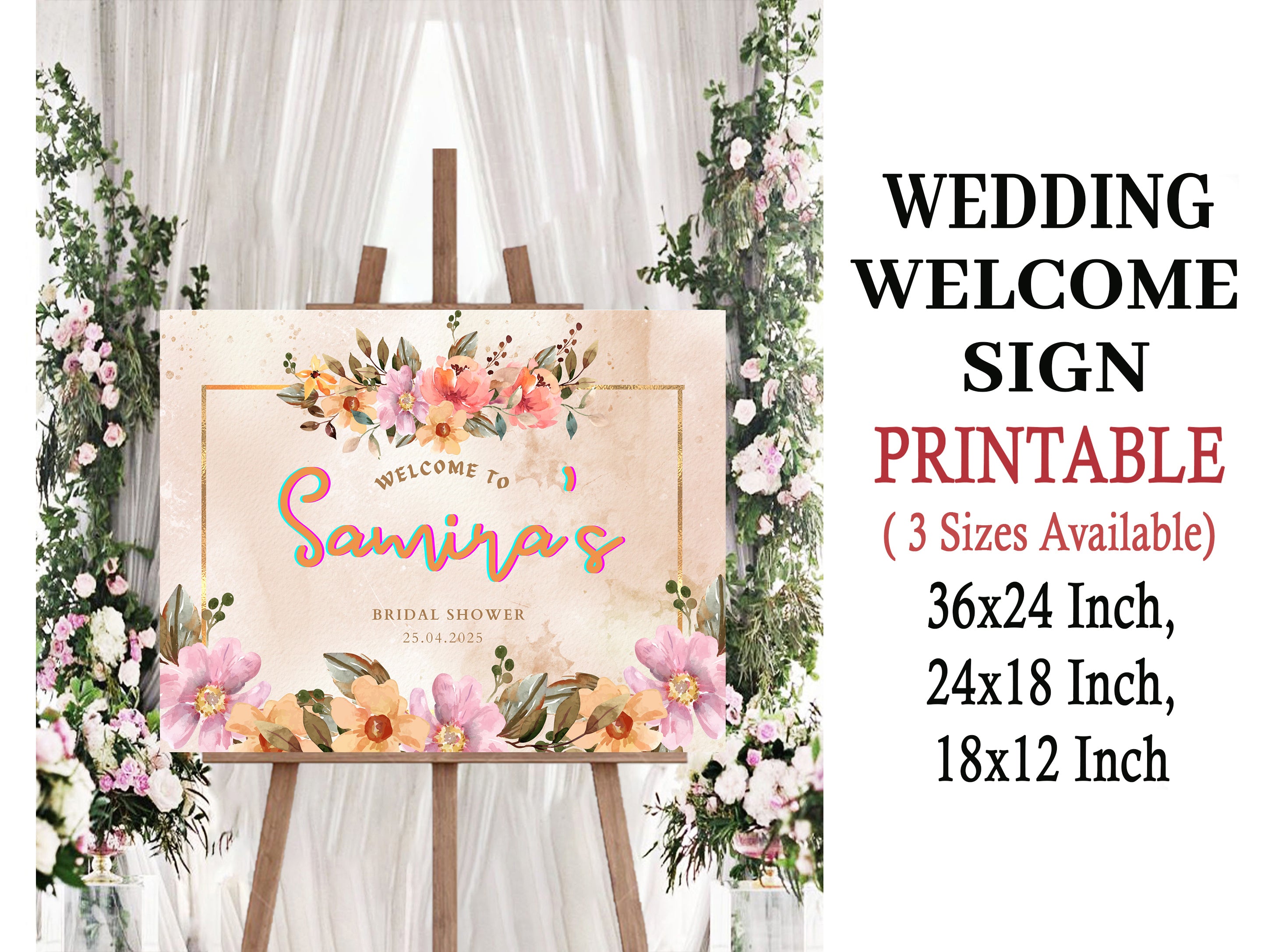 Bridal Shower Party Yard Sign/ Welcome Board