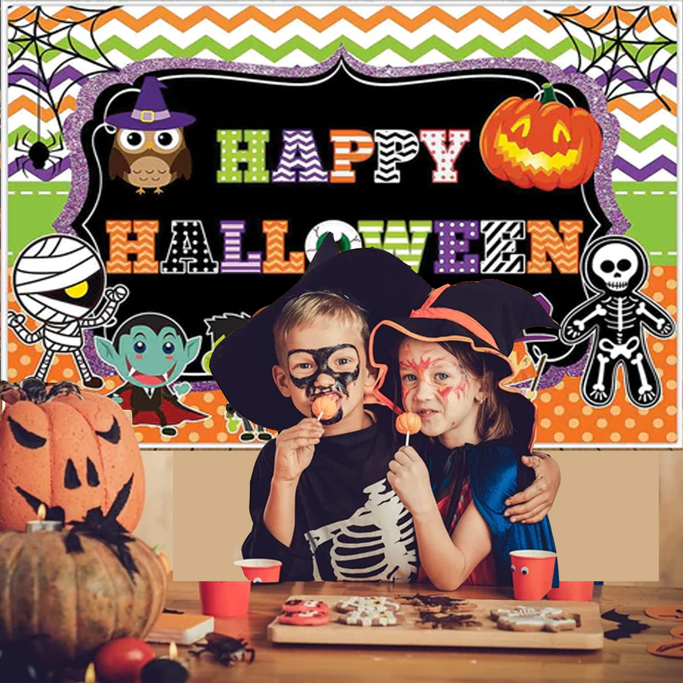 Halloween Party Decoration Backdrop