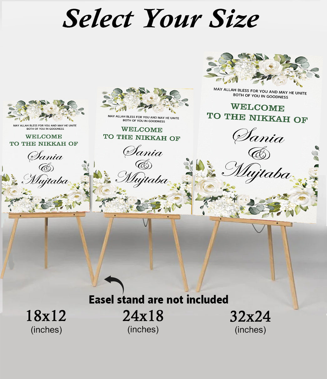 Islamic Wedding Sign/Nikkah Ceremony Board for Decoration