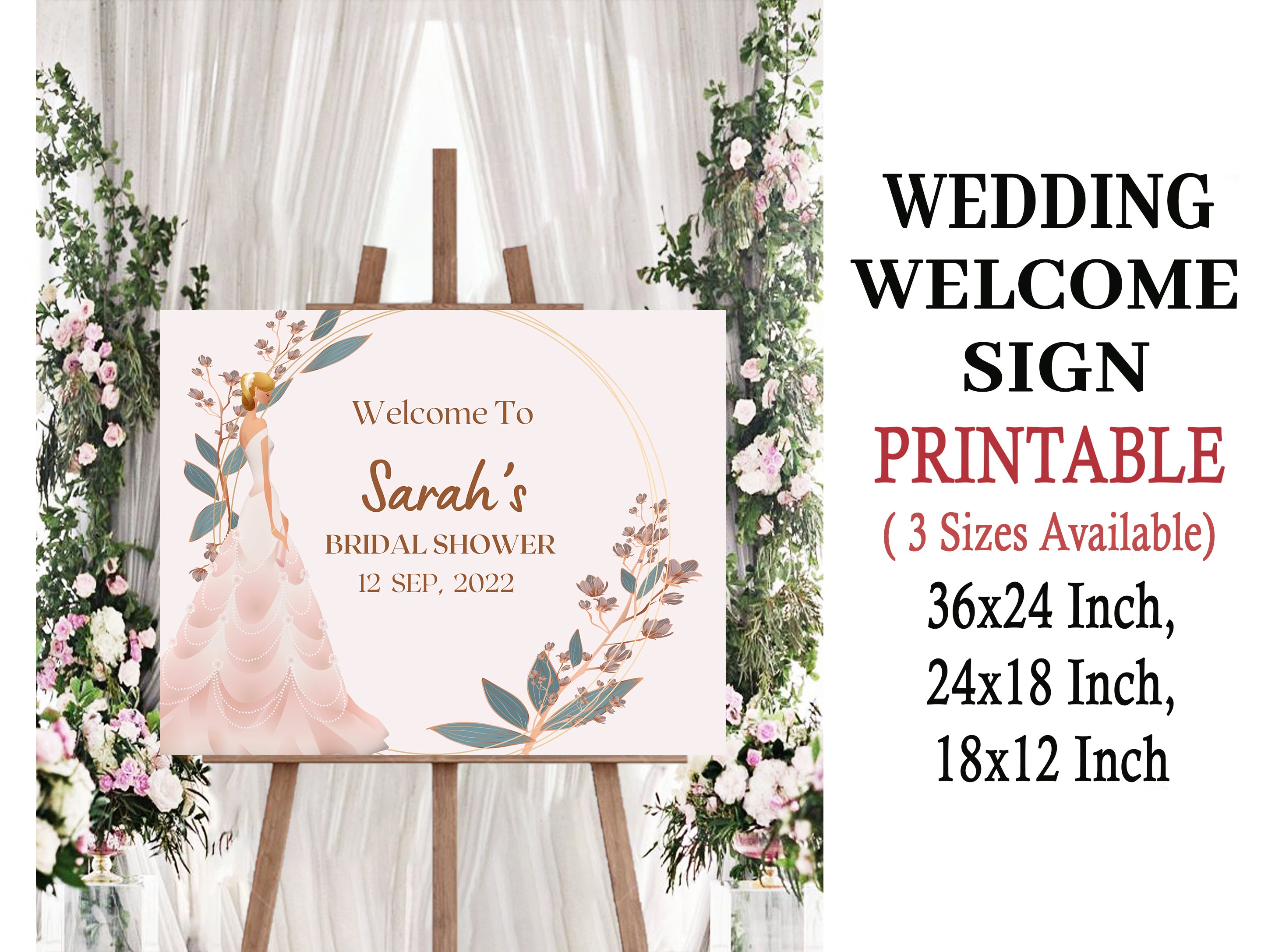 Bridal Shower Party Yard Sign/ Welcome Board