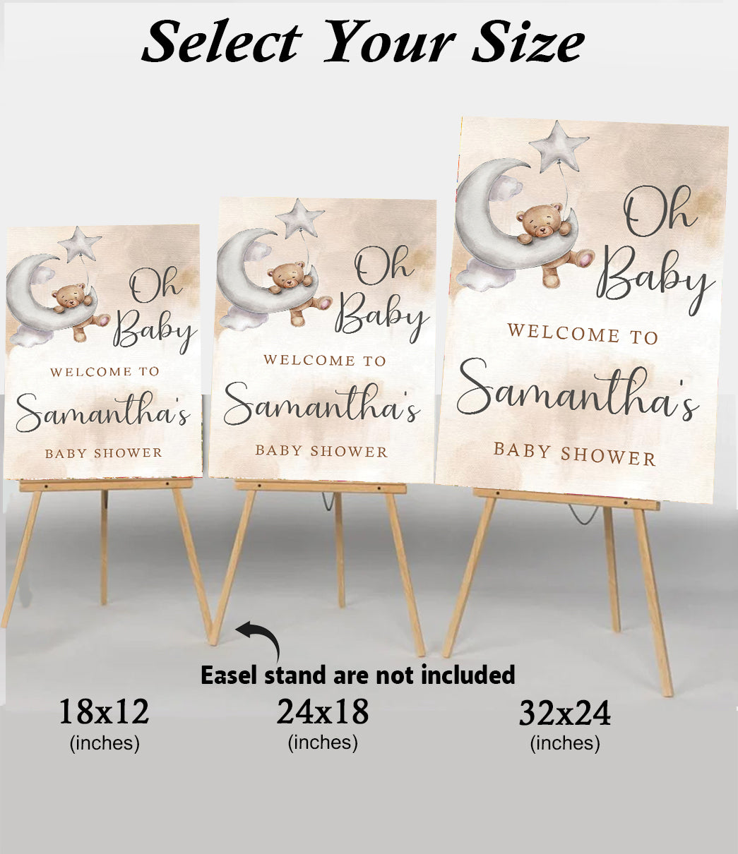 Baby Shower Welcome Board Sign for Decoration
