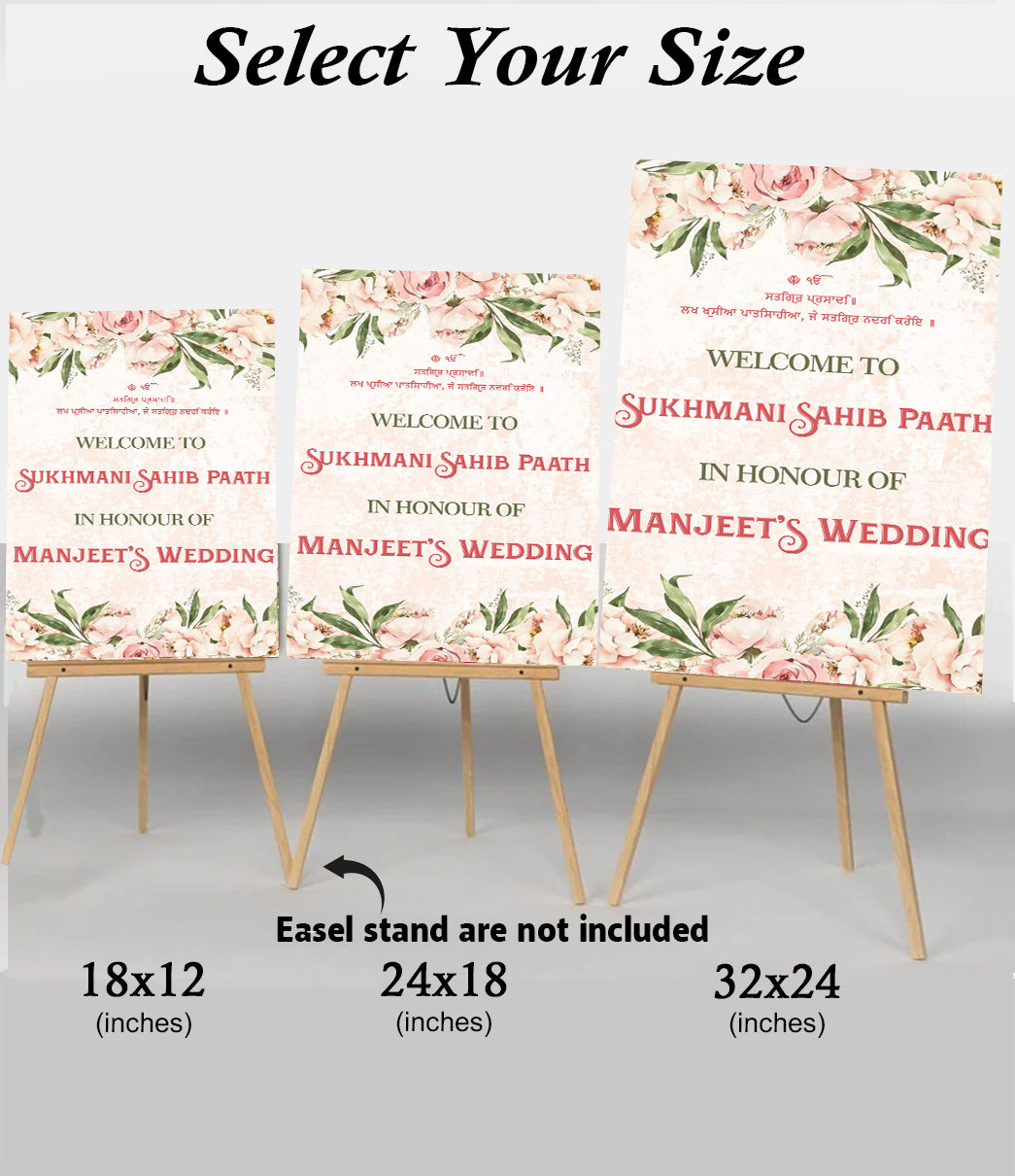 Sukhmani Sahib Path Welcome Sign Board for Decoration
