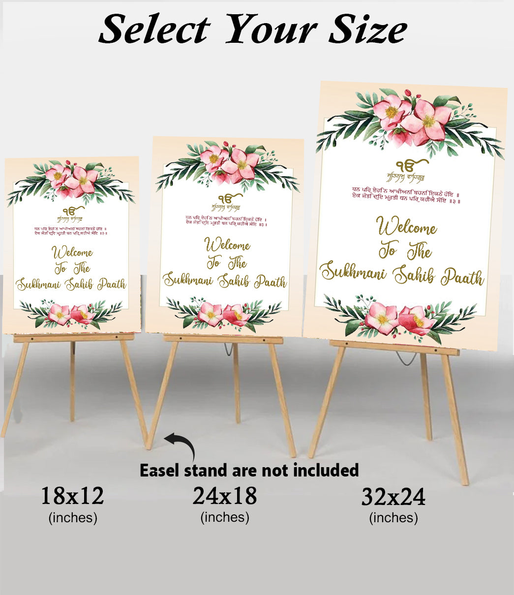Sukhmani Sahib Path Welcome Sign Board for Decoration