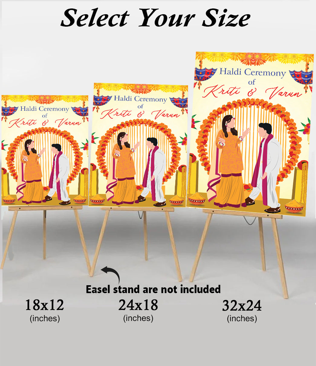 Haldi Ceremony Welcome Board for Decoration