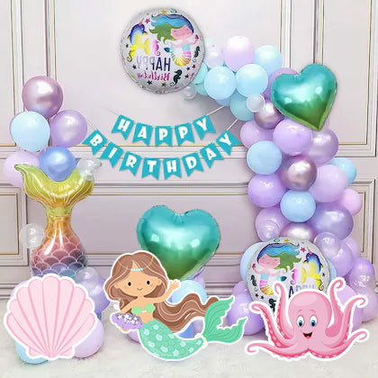 Mermaid Theme Birthday Party Cutouts