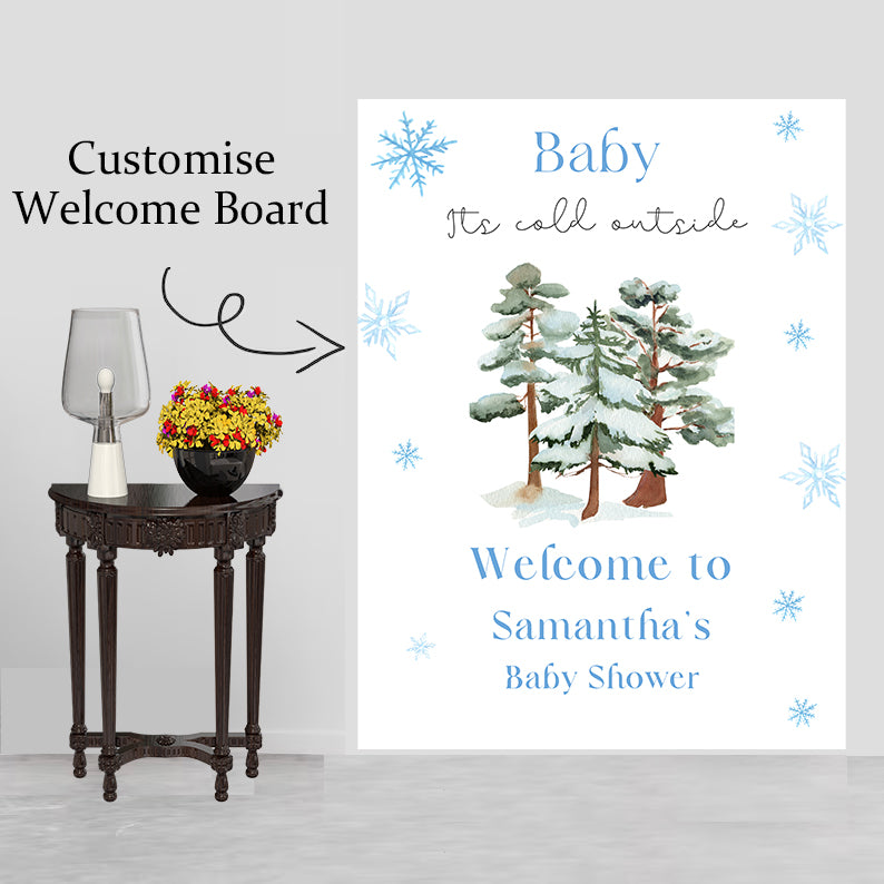 Baby Shower Welcome Board Sign for Decoration