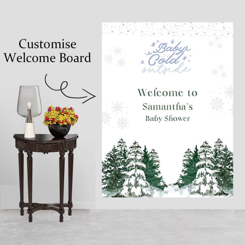 Baby Shower Welcome Board Sign for Decoration