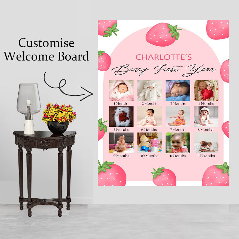 Hot Air Theme Baby First Year Photo Sign Board
