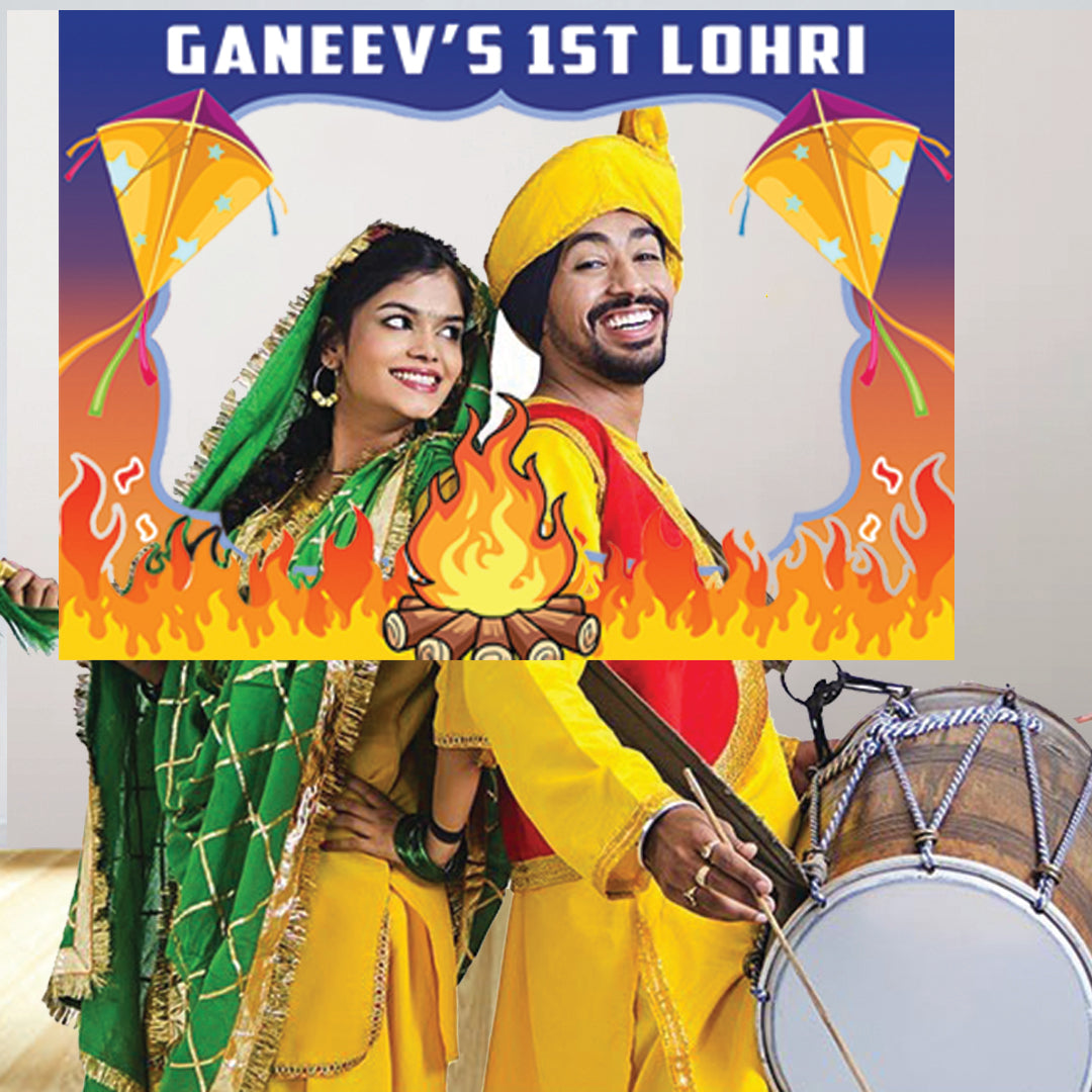 Lohri Selfie Photo Booth Picture Frame