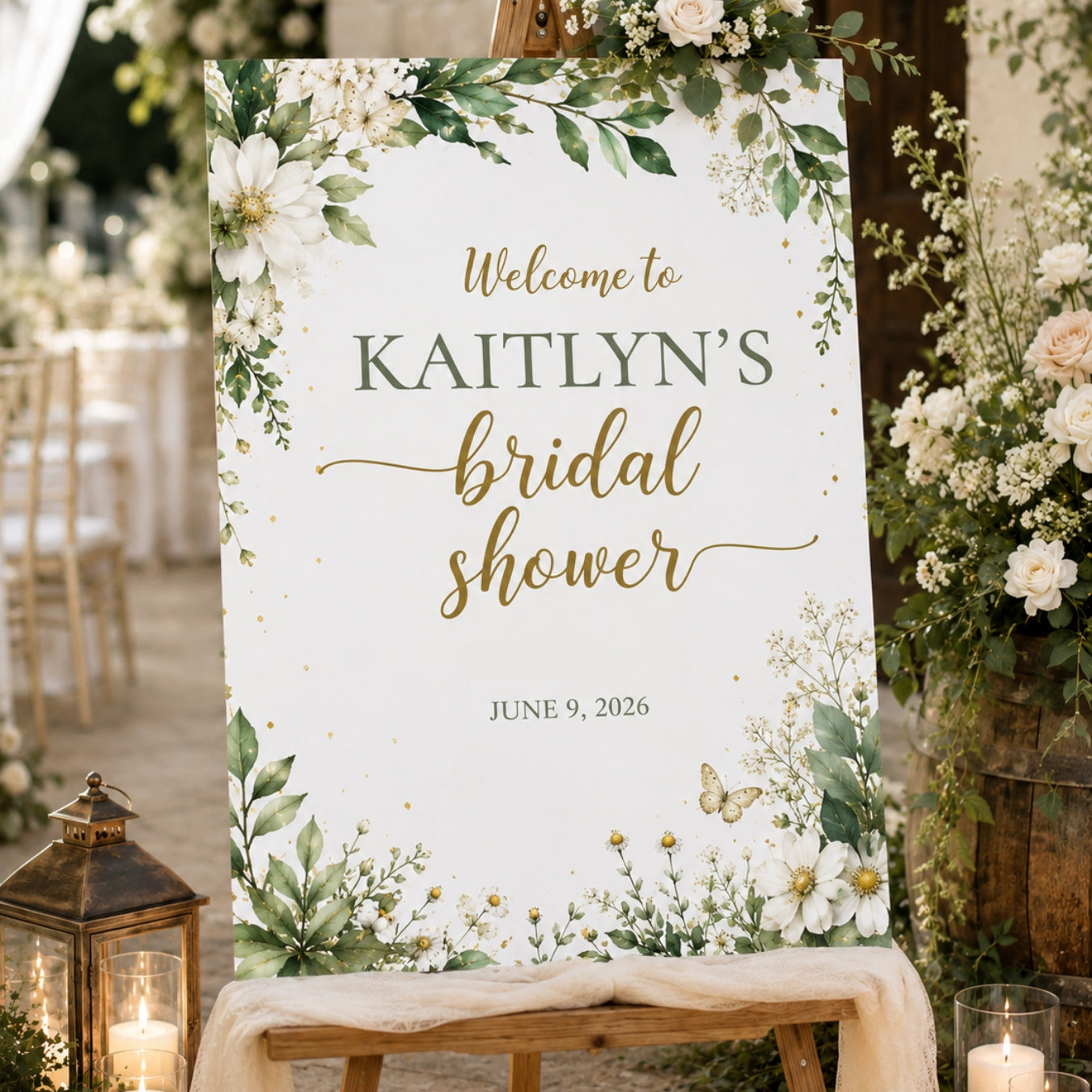 Bridal Shower Party Welcome Board