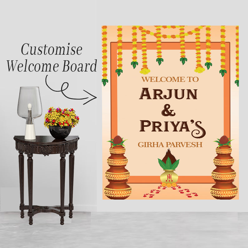 Housewarming Welcome Sign Board for Decoration