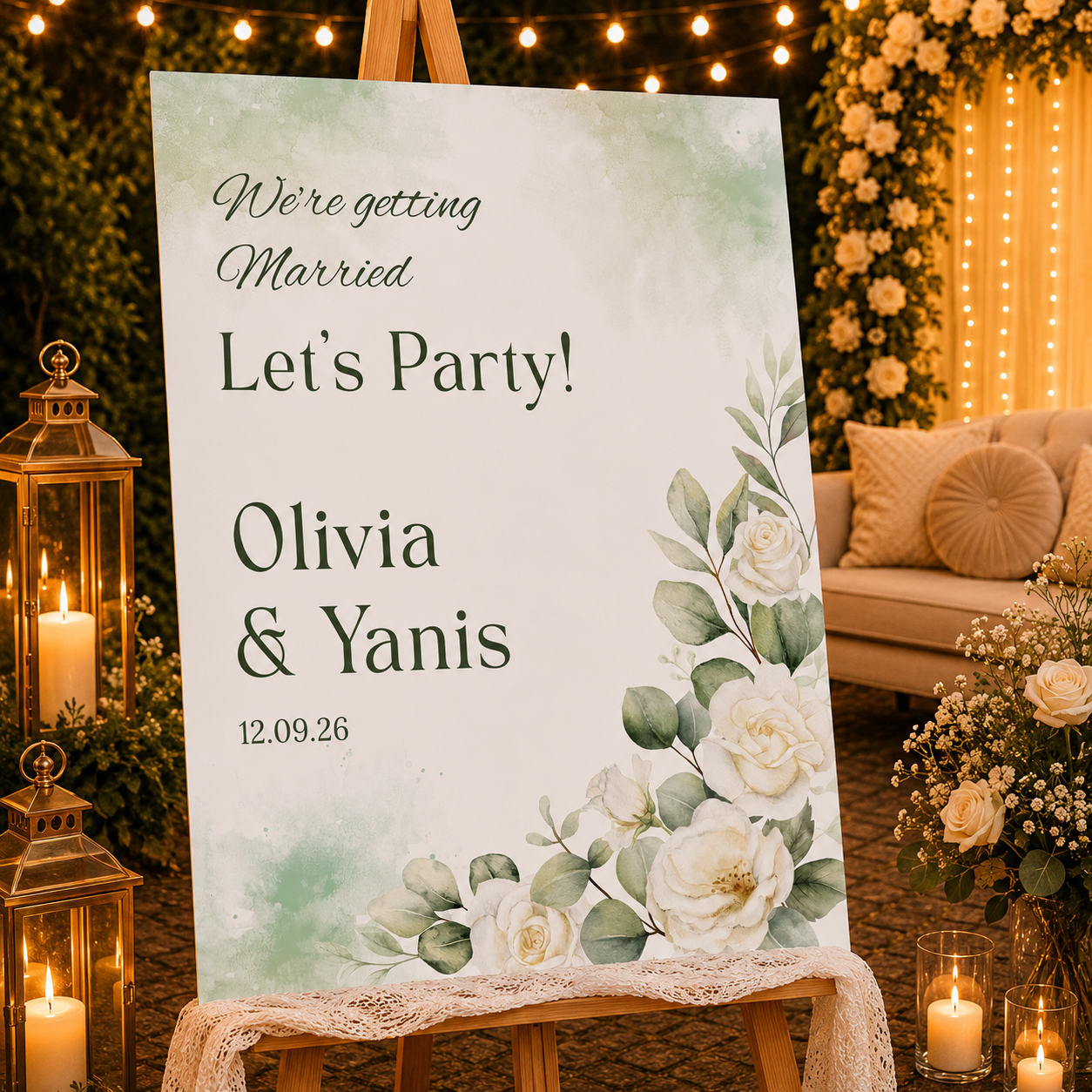 Wedding Welcome Sign Board for Decoration