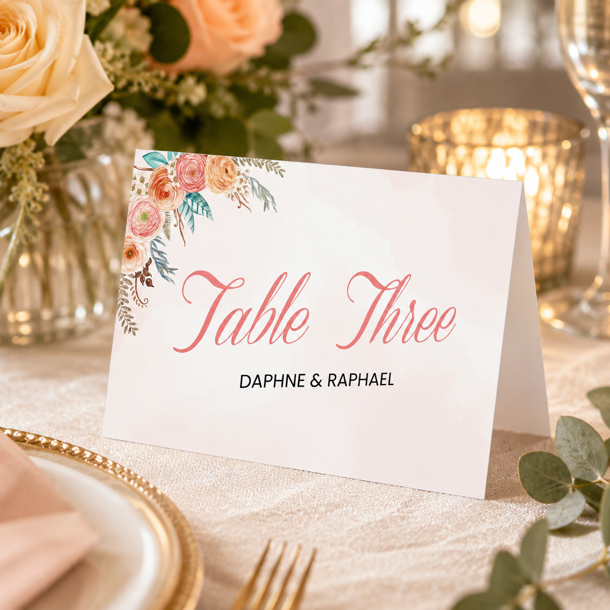 Boho Theme Wedding Table Numbers/ Table Placecards