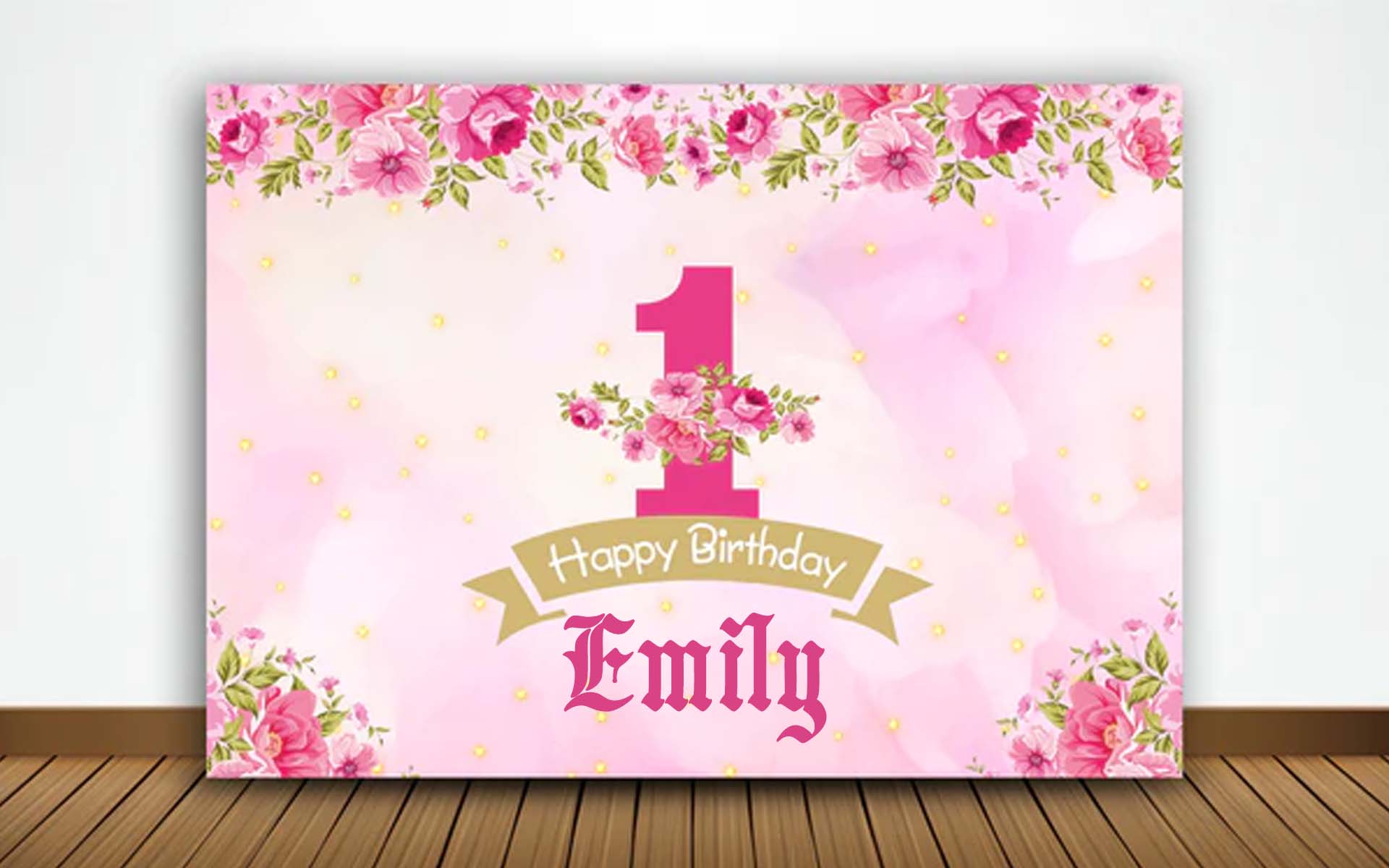 One Is Fun Birthday Party Personalized Backdrop.