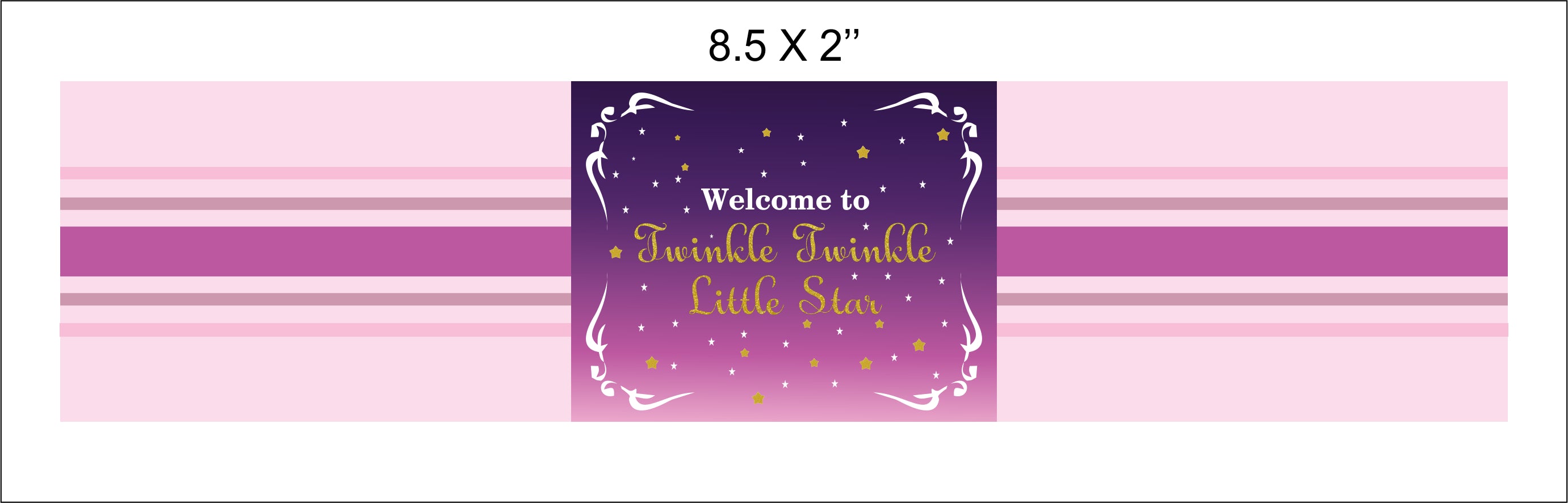 Twinkle Twinkle Little Star Theme Water Bottle Labels