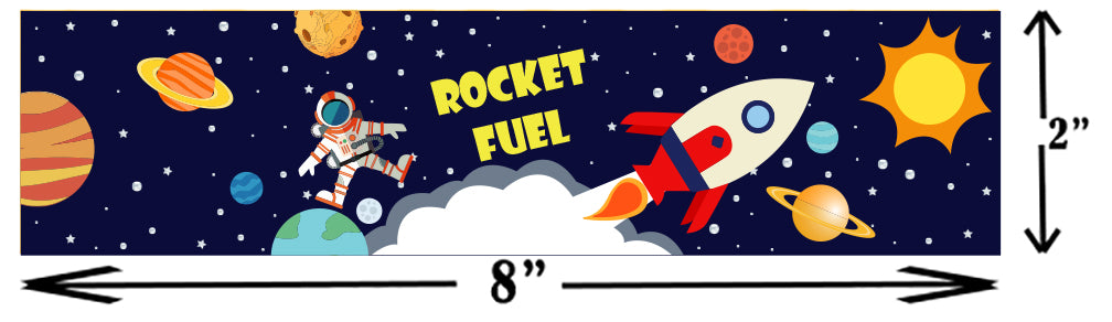 Space Theme Water Bottle Labels