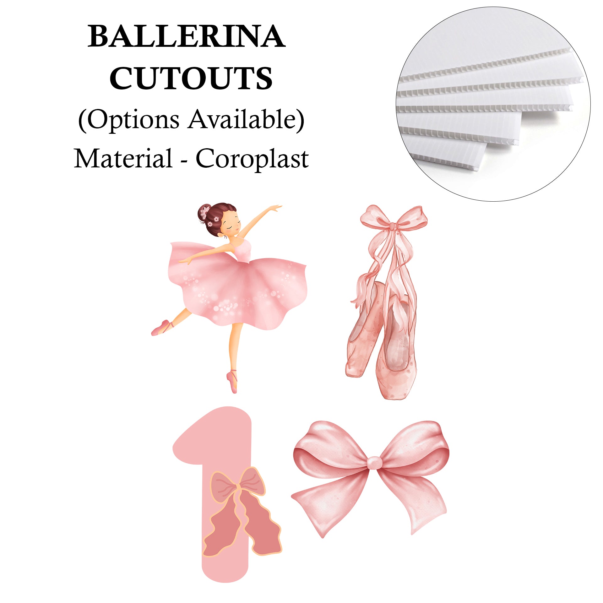 Ballerina Party Cutouts / Props