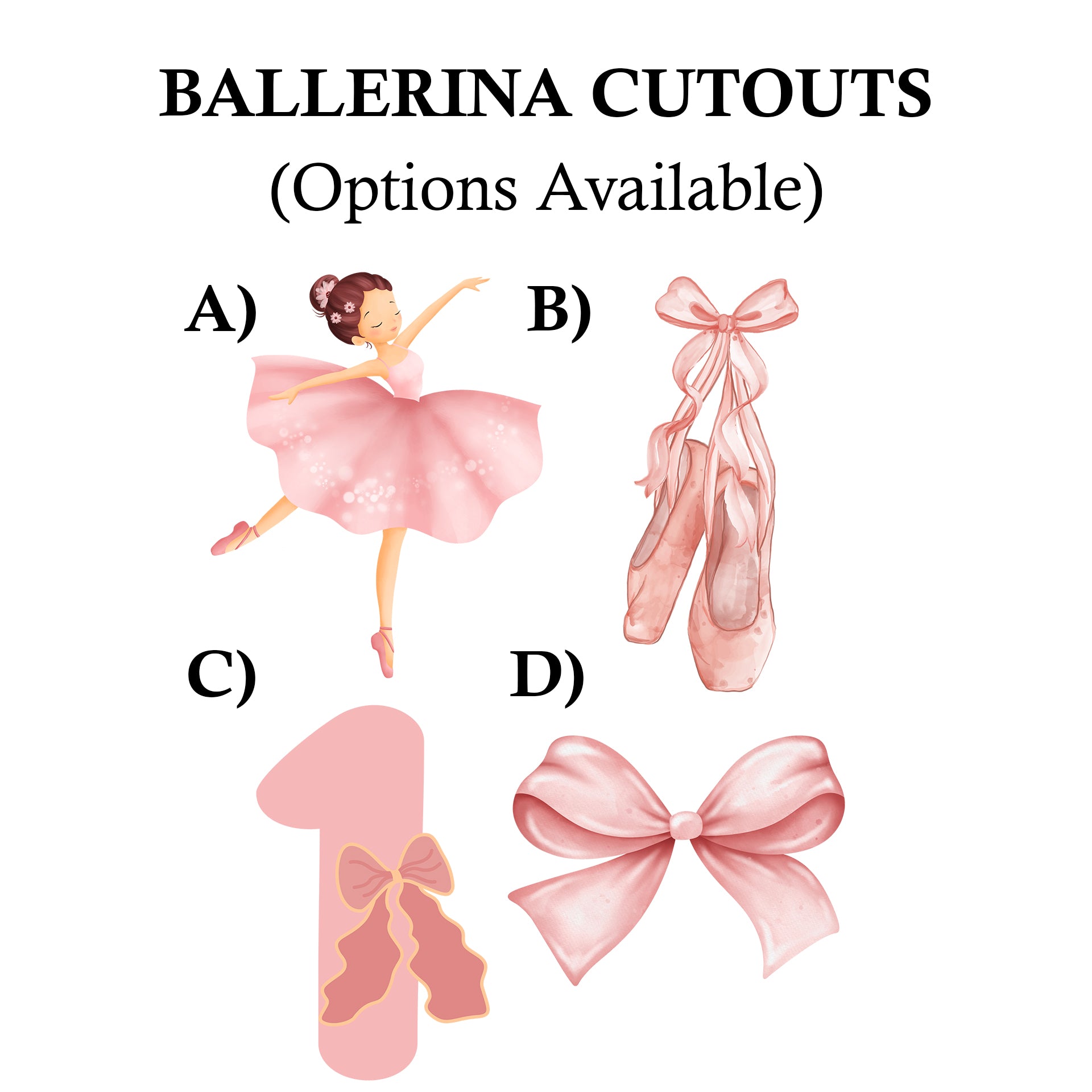 Ballerina Party Cutouts / Props