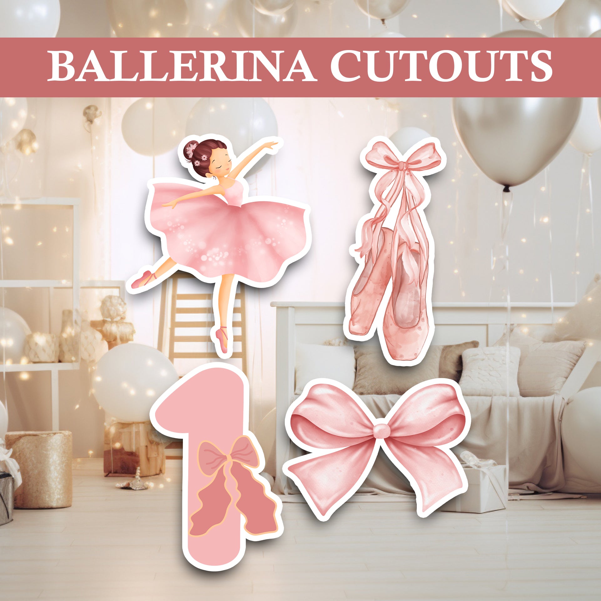Ballerina Party Cutouts / Props