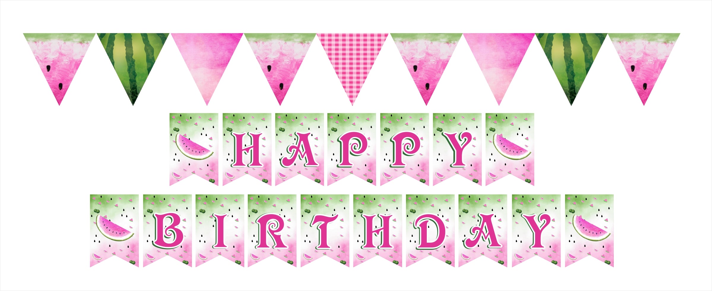 One In A Melon Theme Birthday Party Banner for Decoration