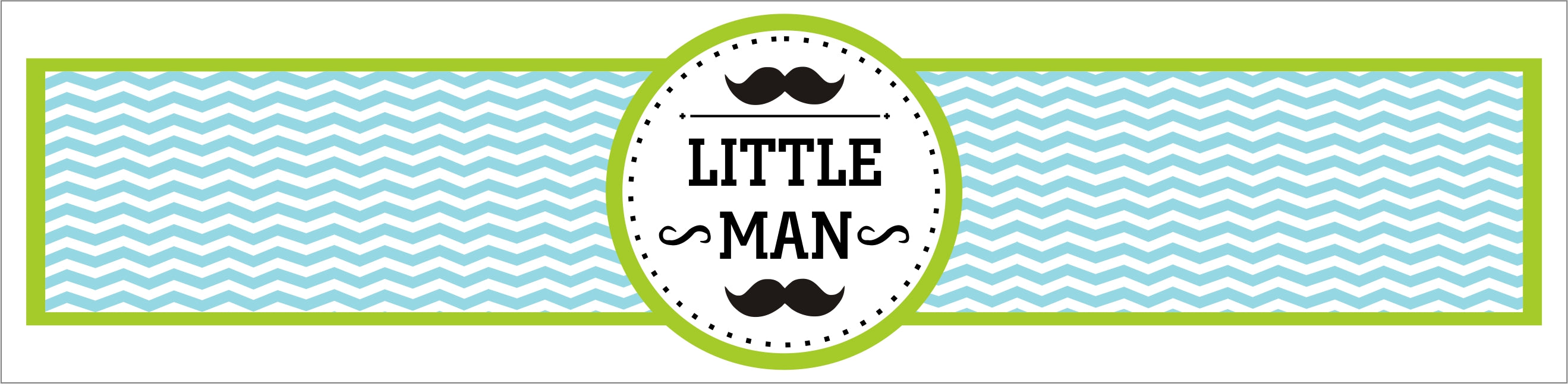 Little Man Theme Birthday Party Water Bottle Labels