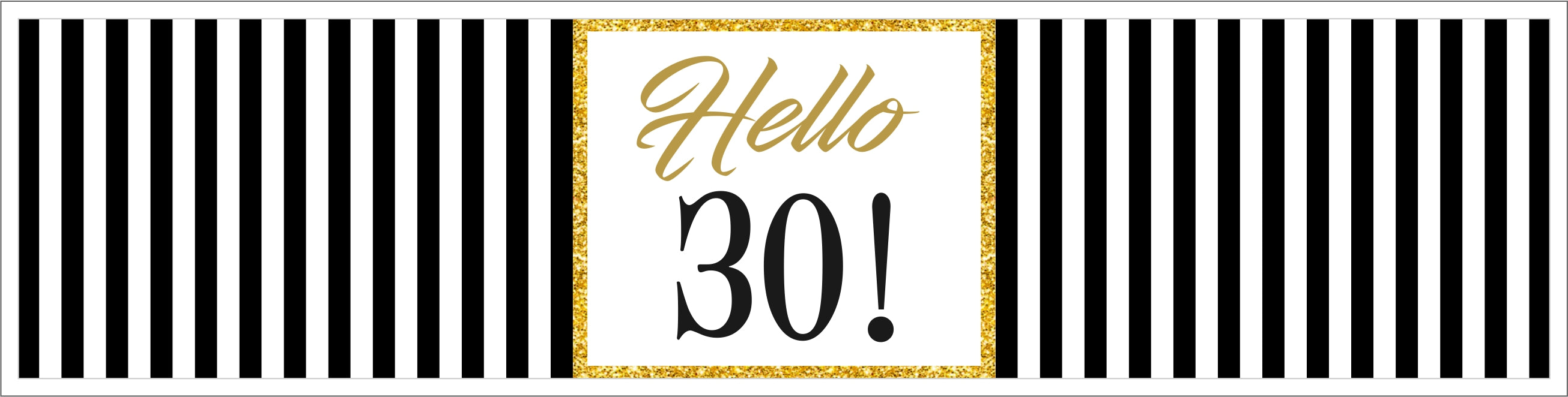 30th Birthday Theme Water Bottle Labels