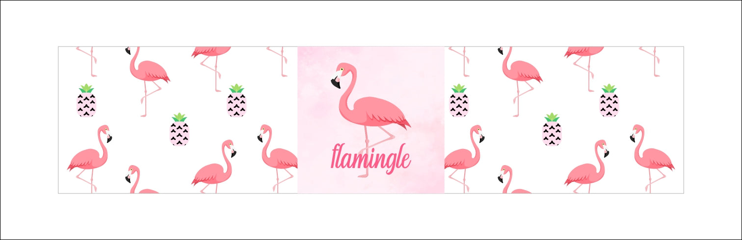 Flamingo Theme Water Bottle Labels