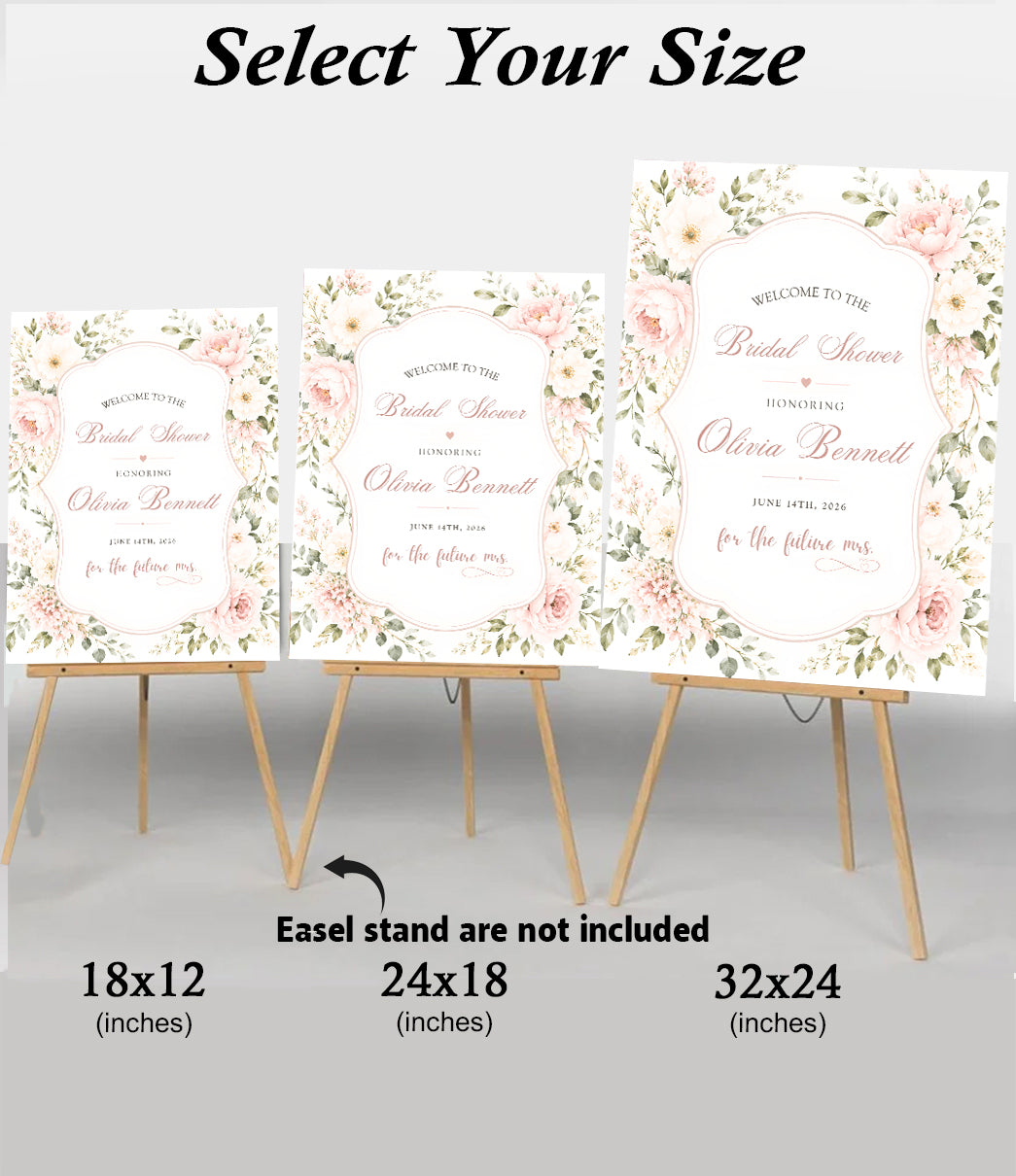 Bridal Shower Party Welcome Board