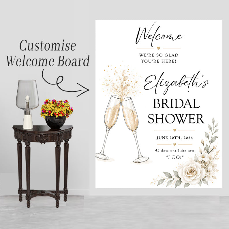 Bridal Shower Party Welcome Board