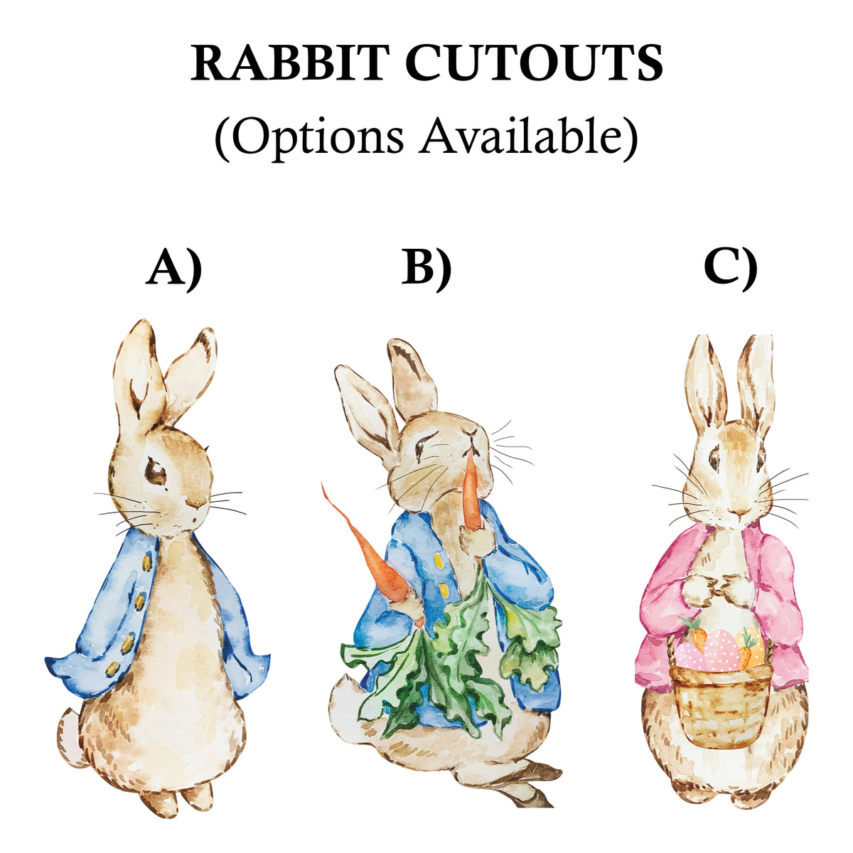 Peter Rabbit Cutouts / Props