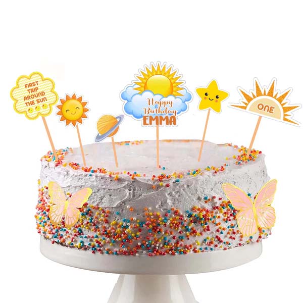 First Trip Around The Sun Party Cake Decorating Kit For Birthday Party