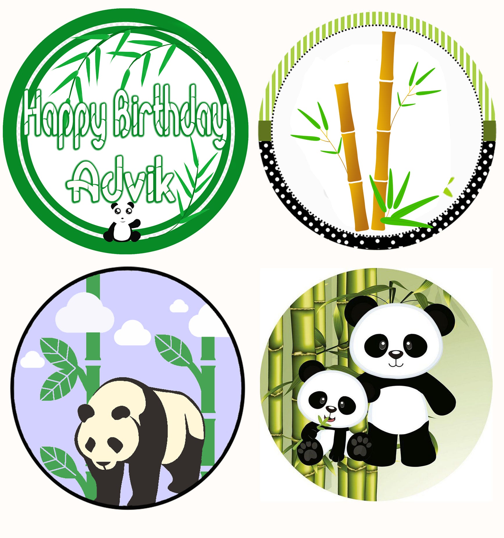 Panda Theme Birthday Party Paper Decorative Straws