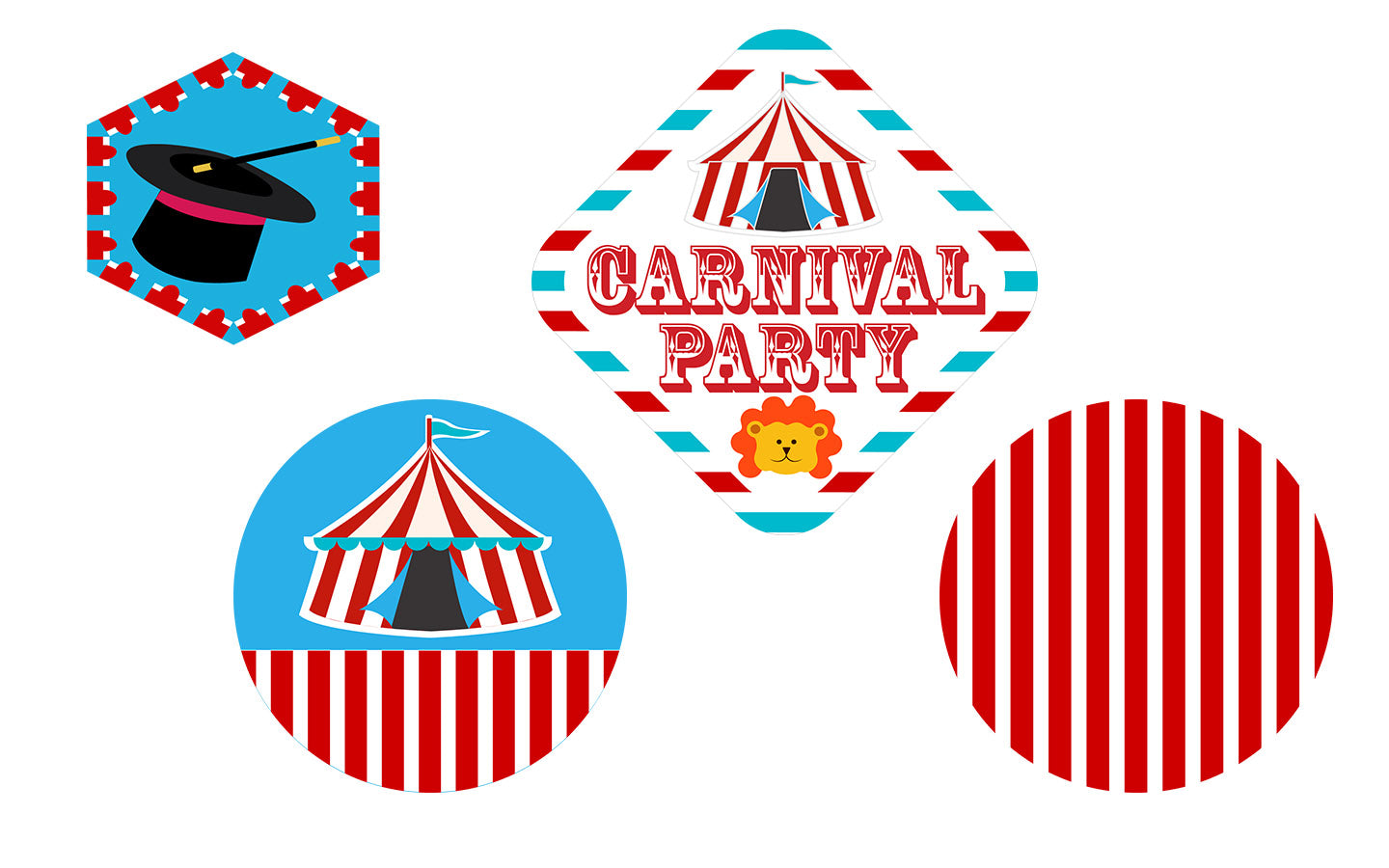Carnival Birthday Party Table Confetti