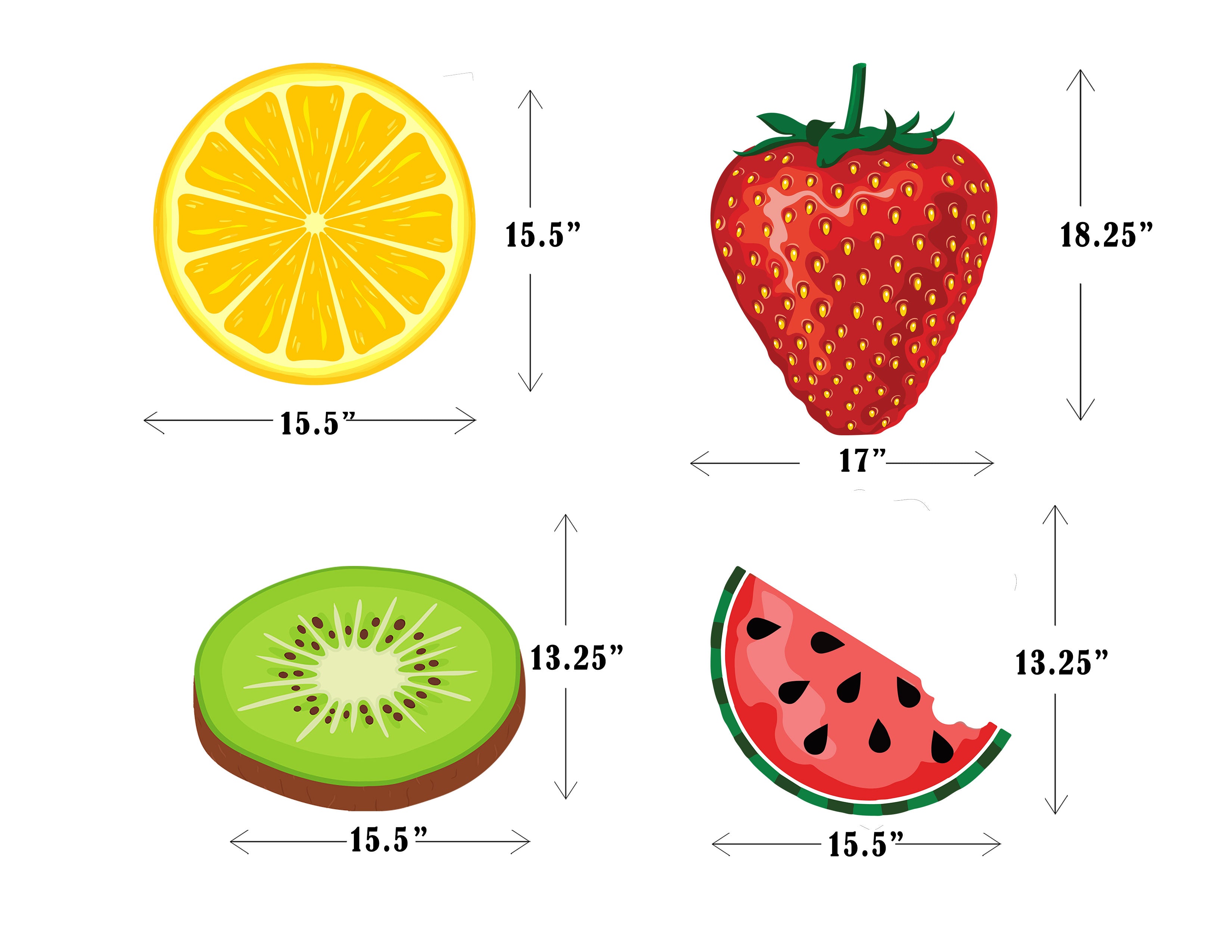 Twotti Fruity Theme Birthday Party Cutouts